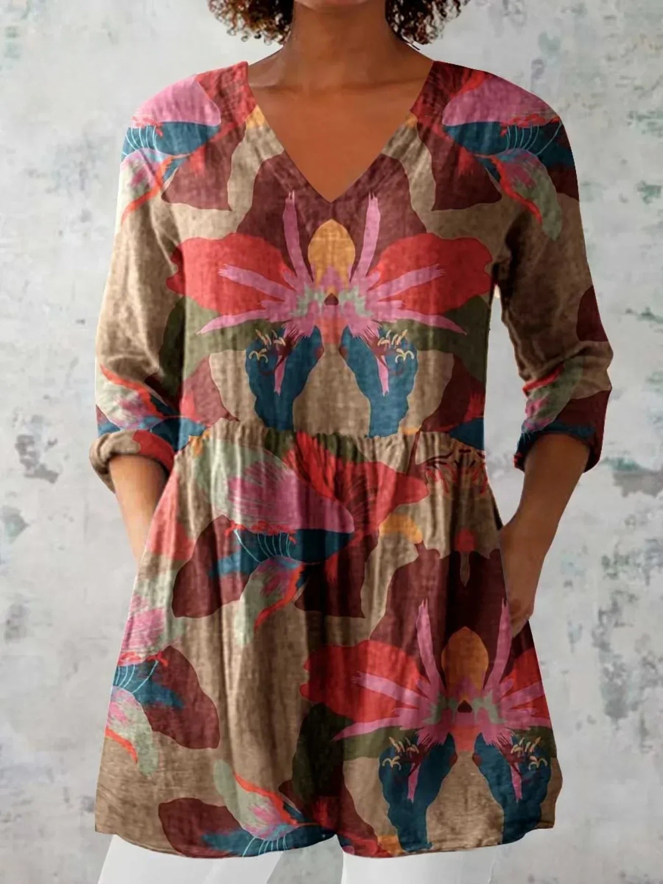 Fenna | Bloemen V-Hals Top