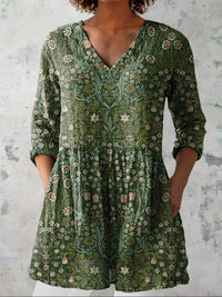 Sienna | Vintage Bloemen V-Hals Shirt