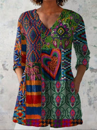 Lotte | Boho Bloemen V-Hals Shirt