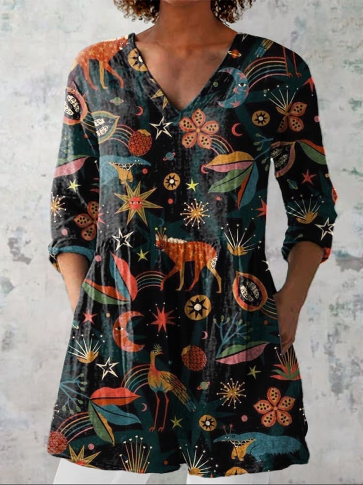 Mila | Bosprint V-Hals Shirt