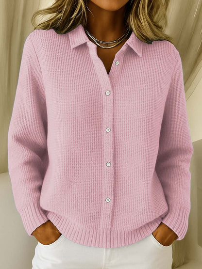 Sophie | Klassieke Gebreide Knopen Cardigan