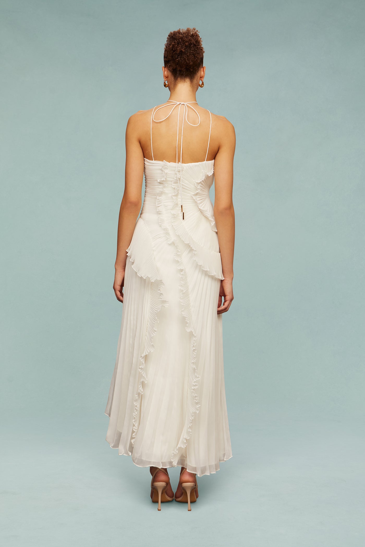 Serelina maxi jurk Wit detail