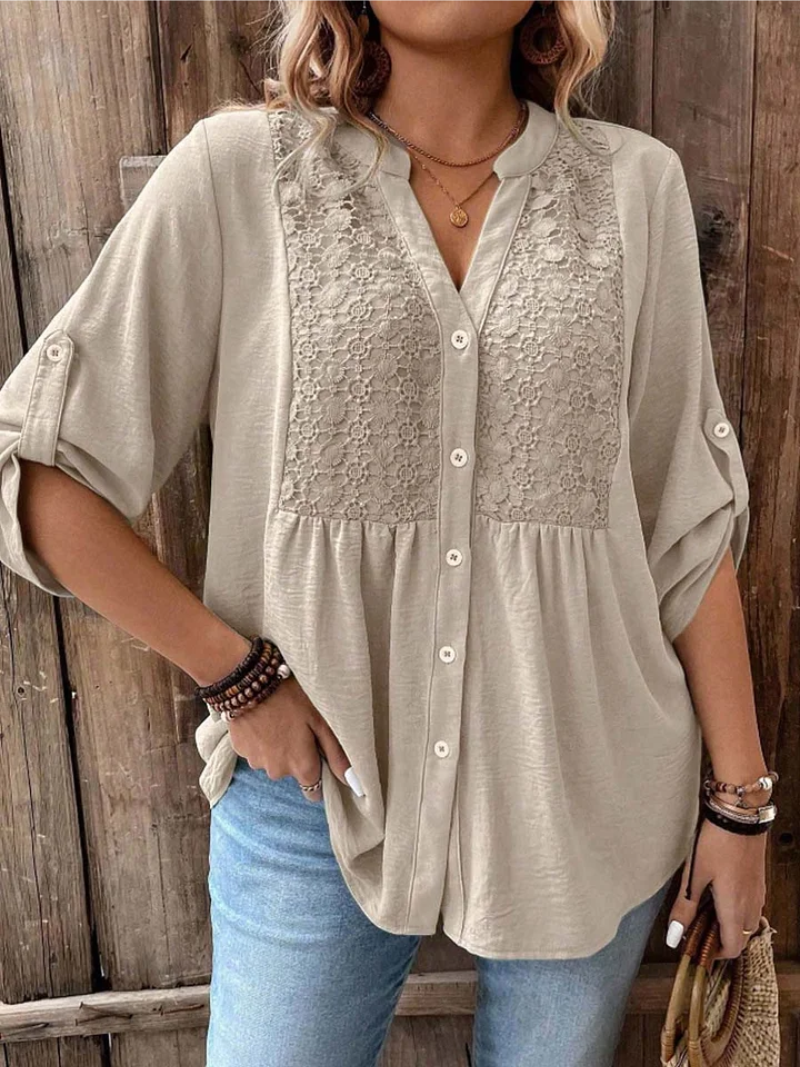 Manon | Blouse met V-hals en knopen