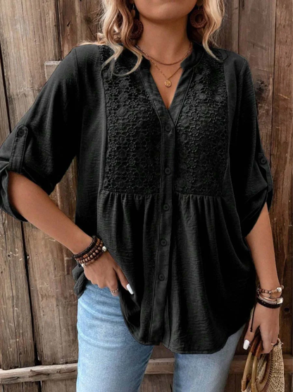 Manon | Blouse met V-hals en knopen
