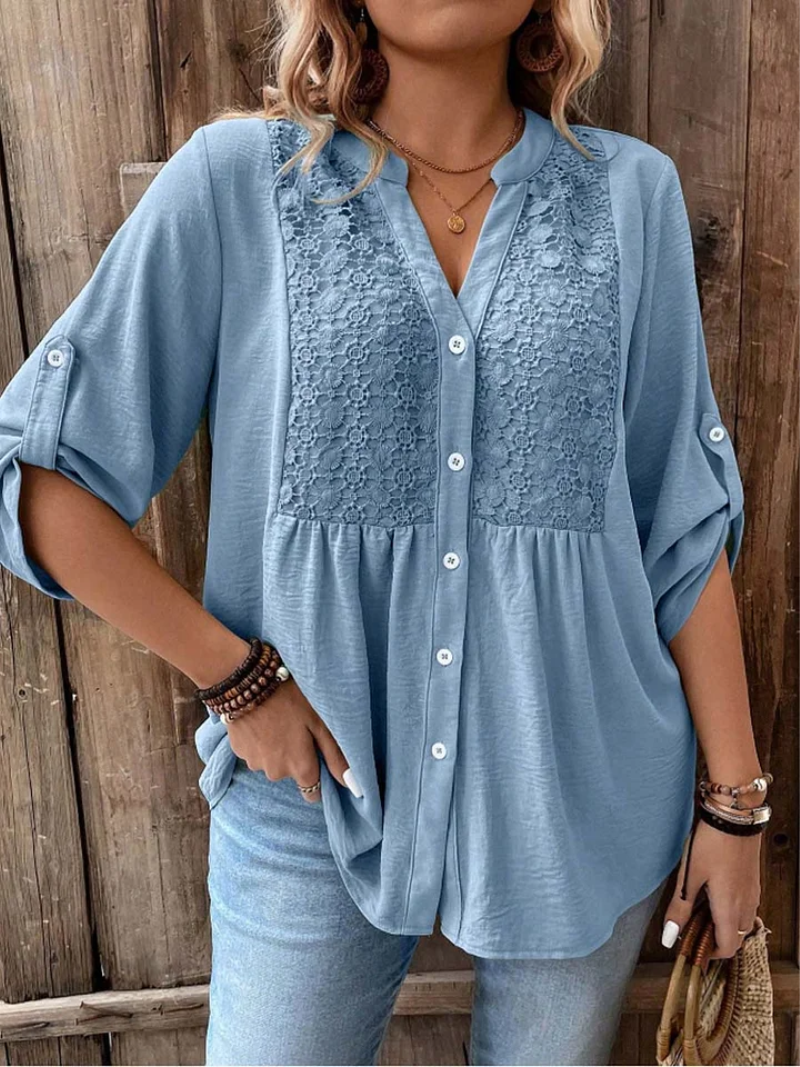 Manon | Blouse met V-hals en knopen