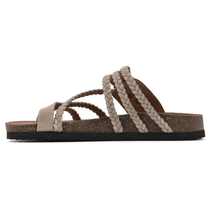 Jose | Gevlochten Kurksandalen