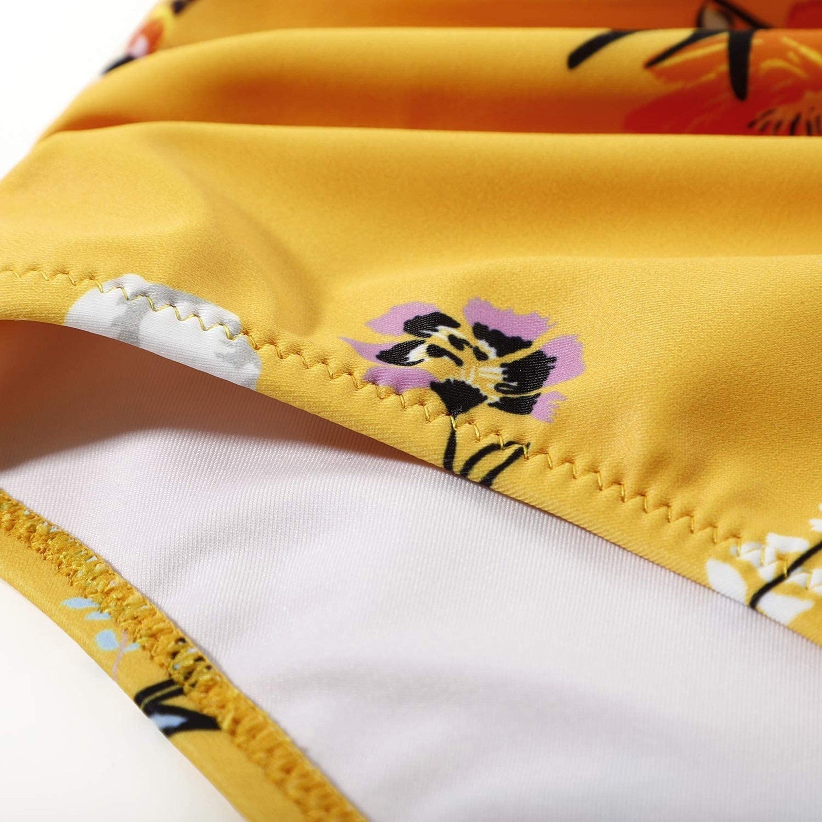 Belle High Waisted bikini - Geel detail 4