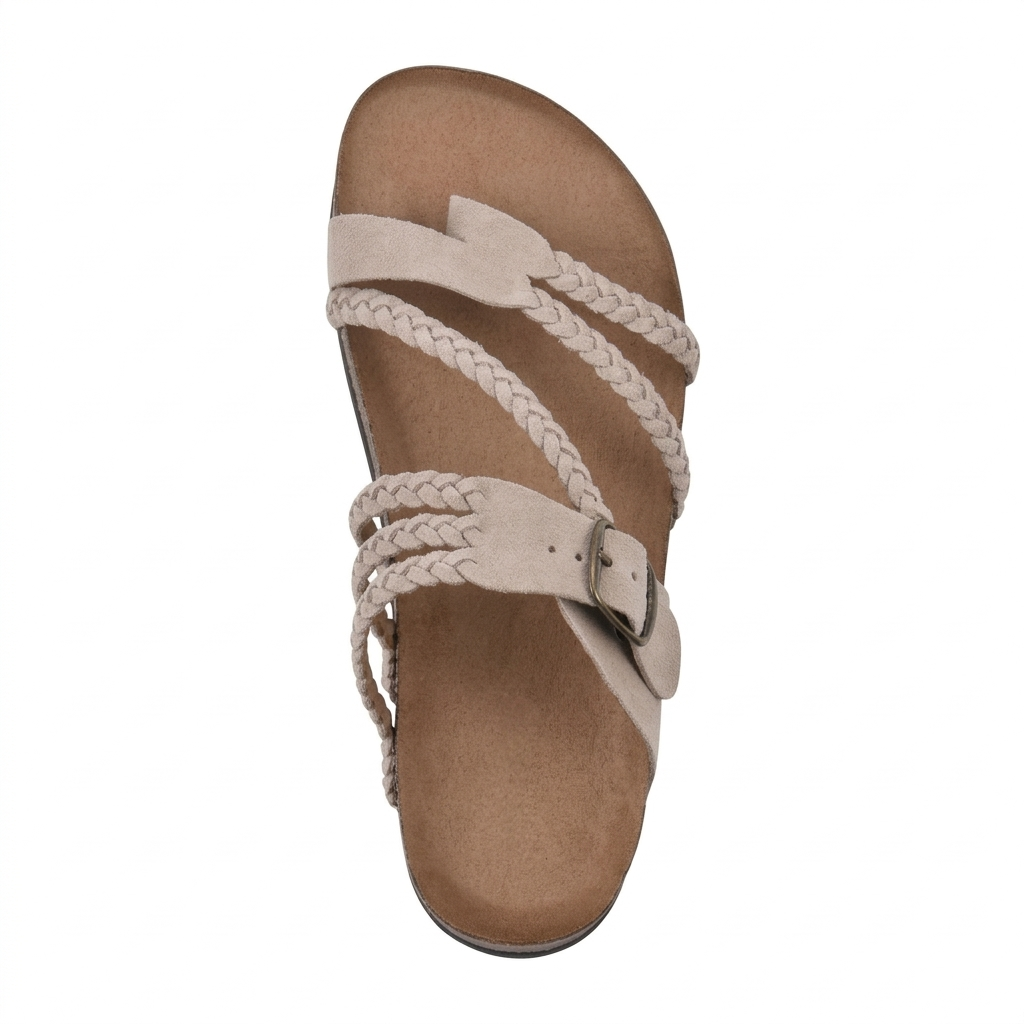 Jose | Gevlochten Kurksandalen