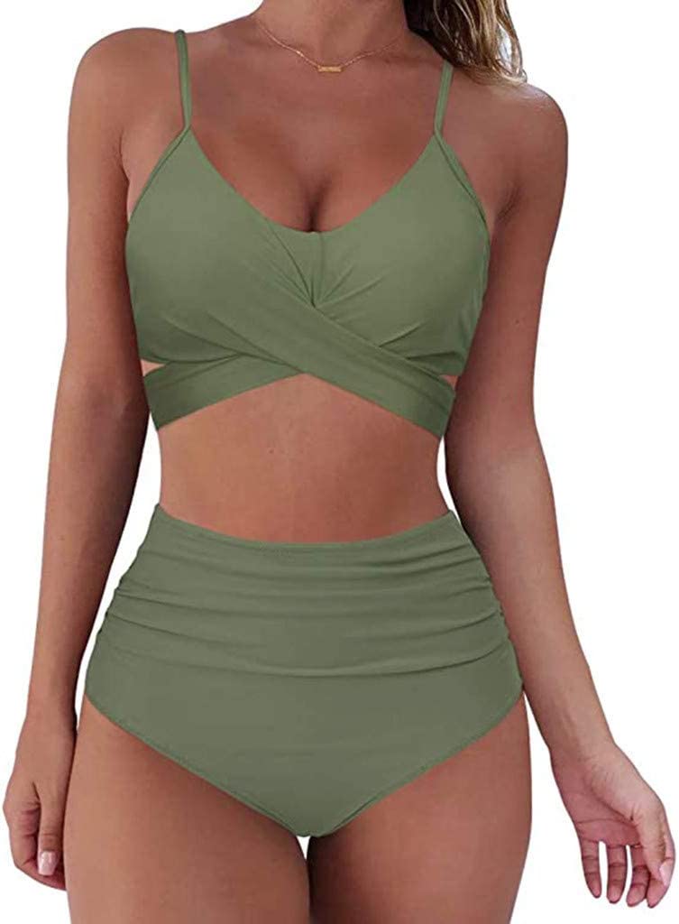 Belle High Waisted bikini - Groen