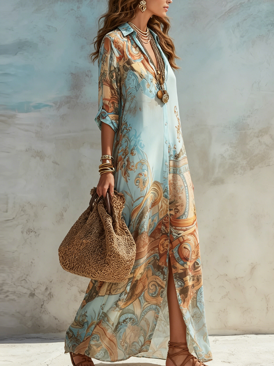 Kim | Mediterrane Blousejurk (Tijdelijk 1+1 Gratis!)