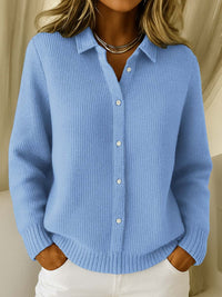 Sophie | Klassieke Gebreide Knopen Cardigan