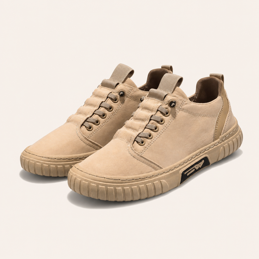 MILANO Urban Court Sneakers in Kaki - premium herenschoen De Heerenzaak