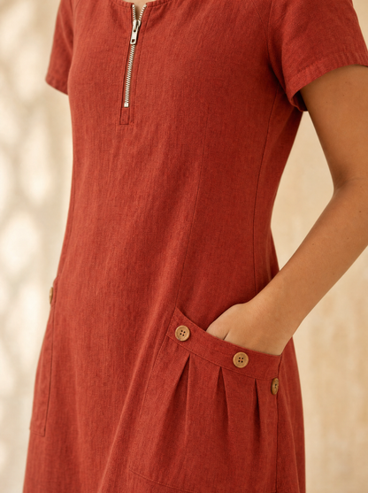 JULIETTE close-up - rits en zakdetail