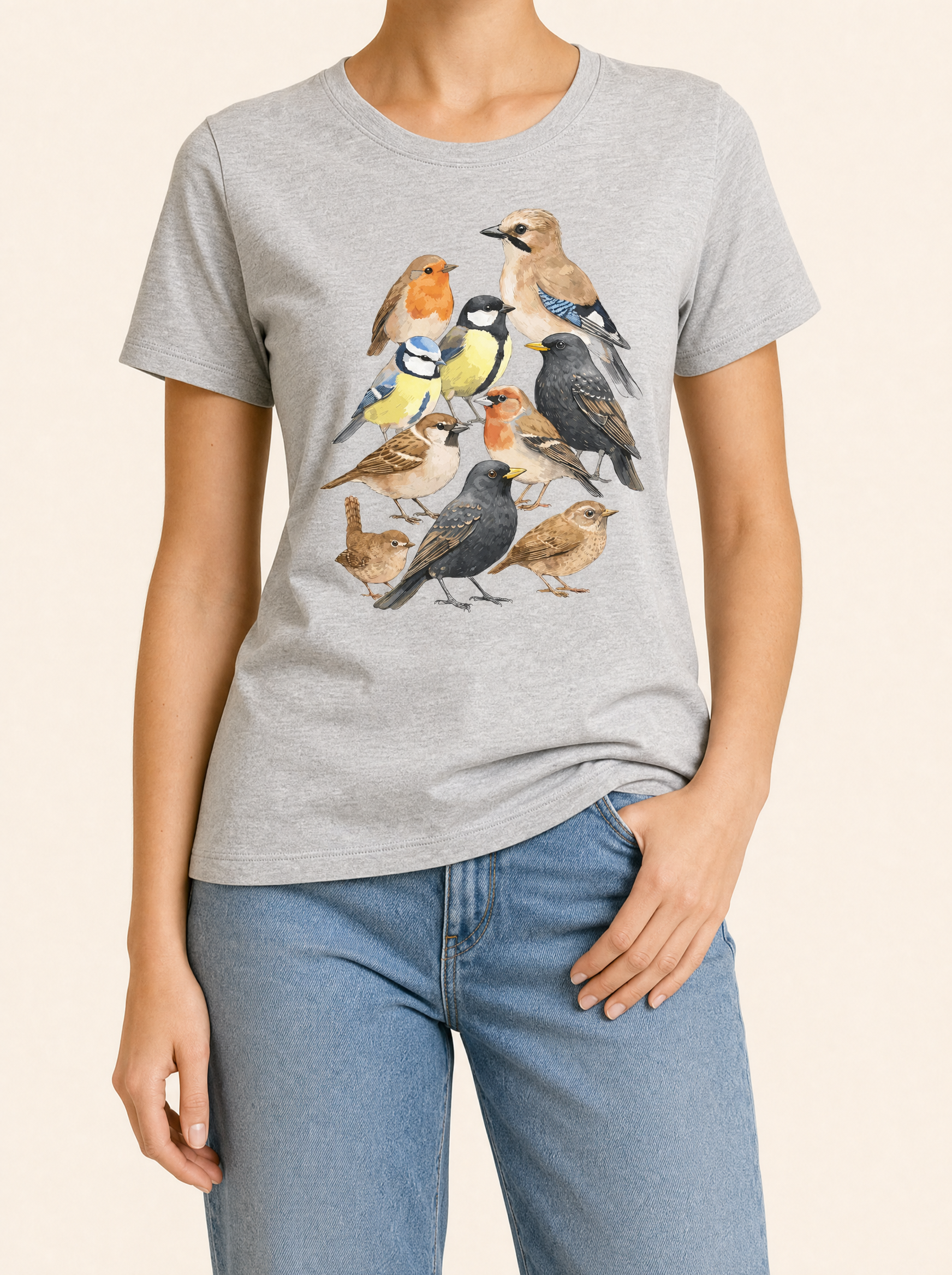 COLETTE Vogel T-shirt - Grijs