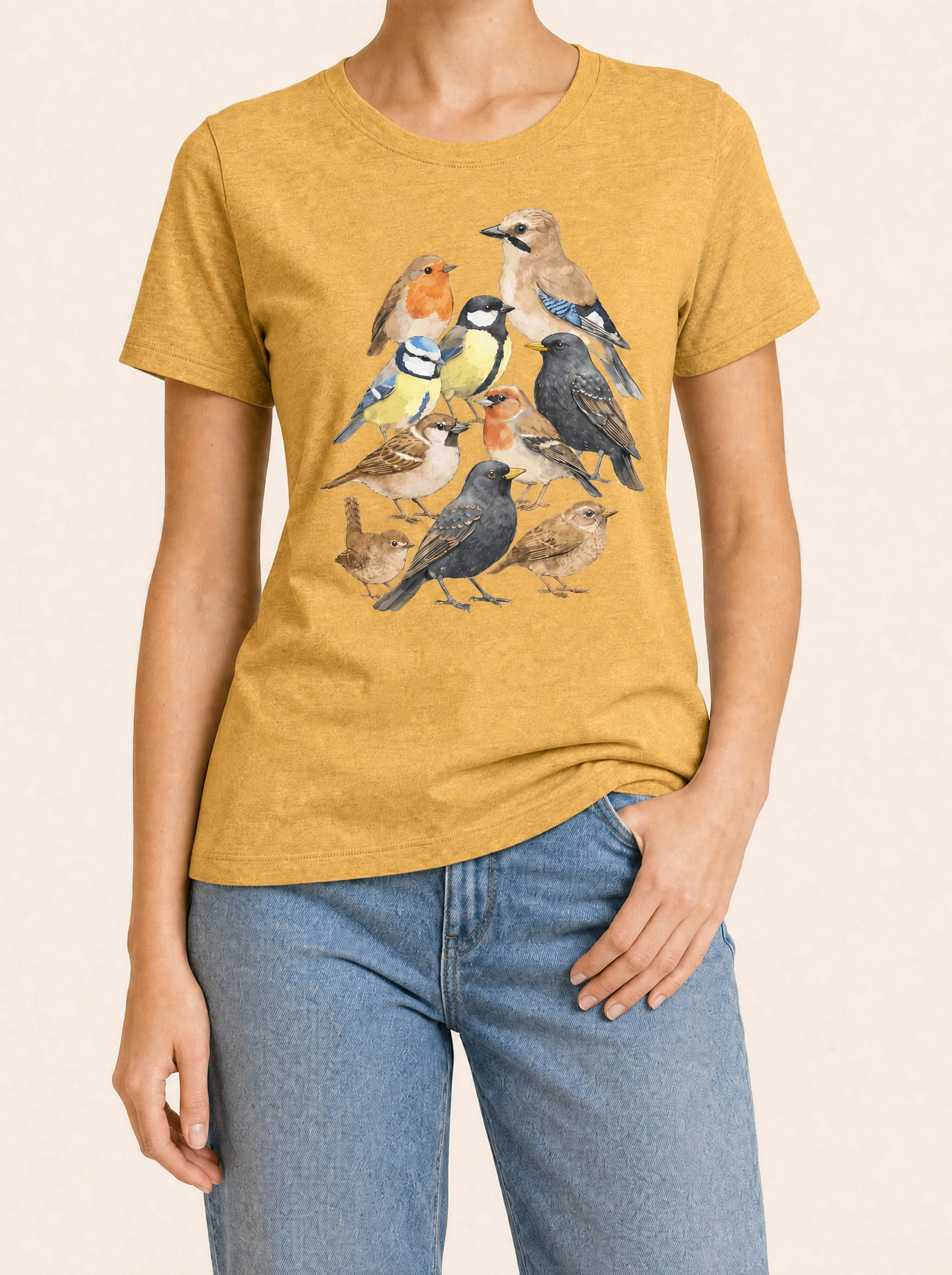 COLETTE Vogel T-shirt - Goud