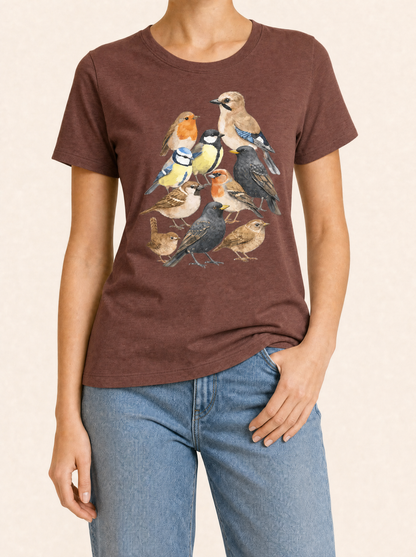 COLETTE Vogel T-shirt - Kastanjebruin