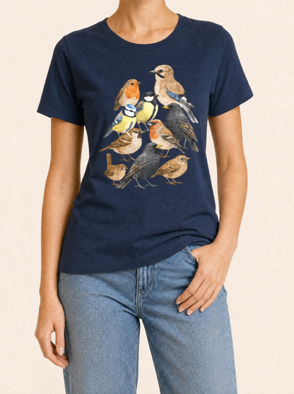 COLETTE Vogel T-shirt - Marineblauw