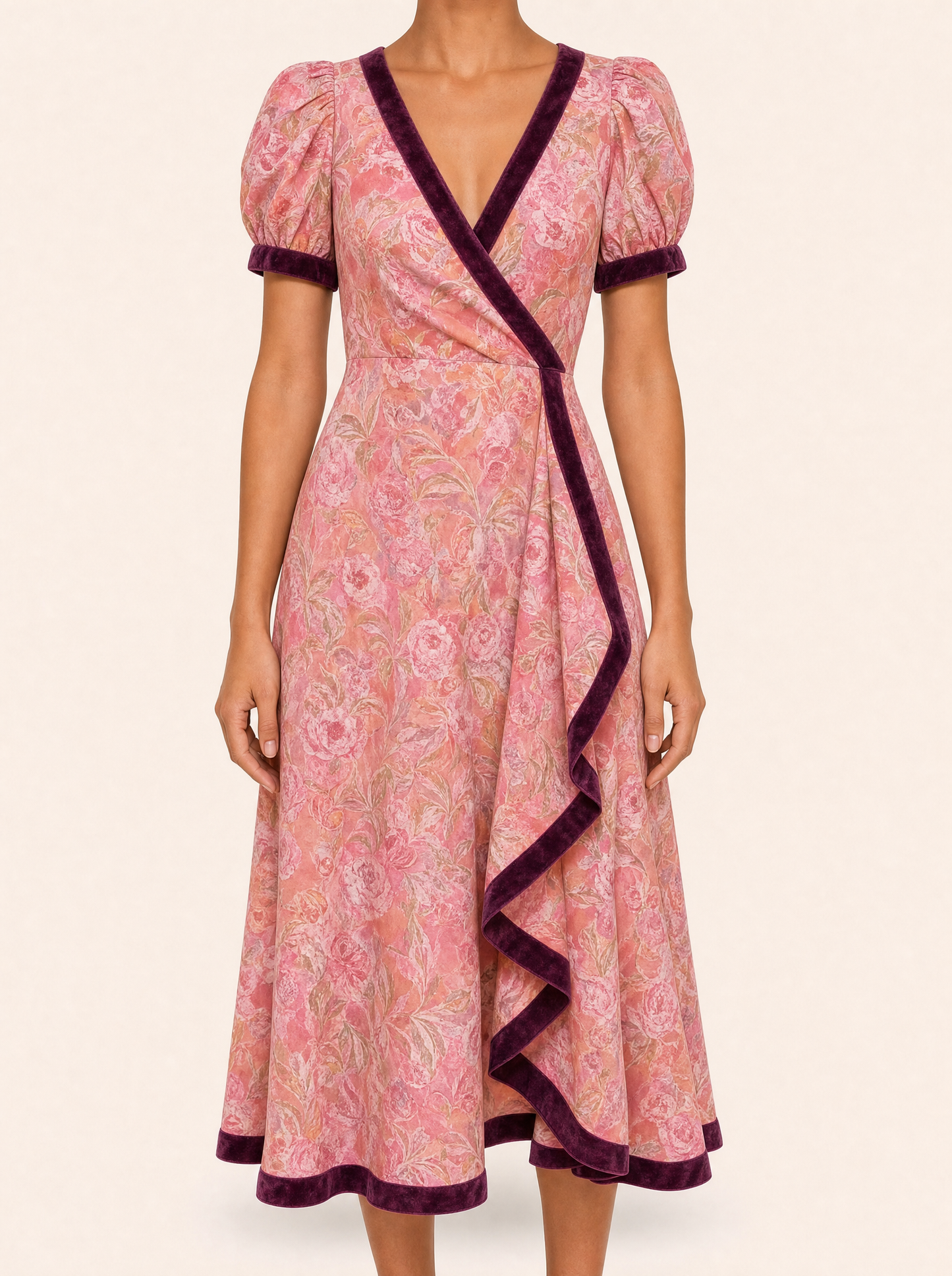 AMÉLIE Roze Maxi Jurk