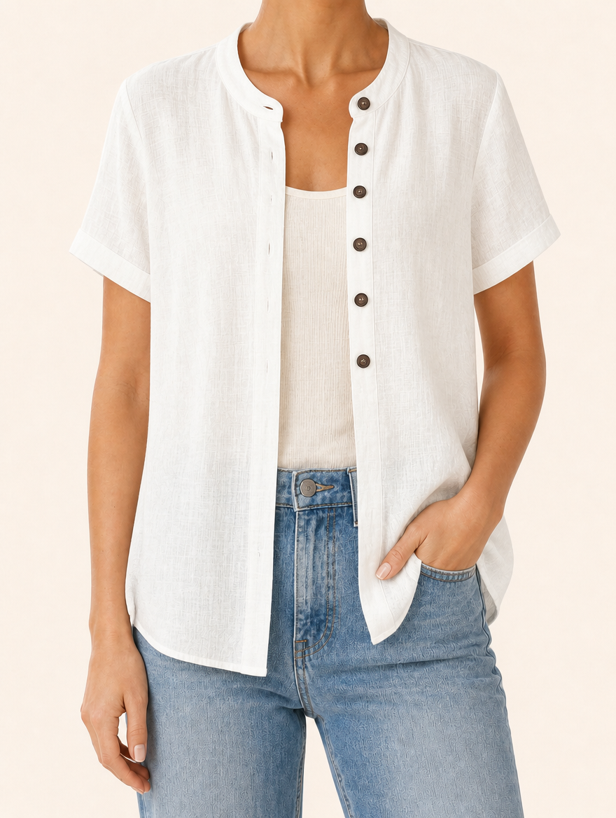 NOVA oversized open blouse wit Maison Noor