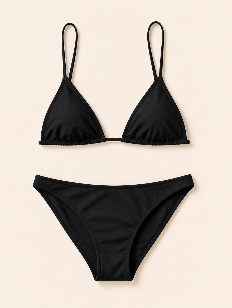 SAVANNAH triangle bikini zwart Maison Noor