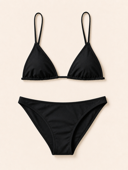 SAVANNAH triangle bikini zwart Maison Noor