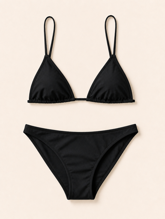 SAVANNAH triangle bikini zwart Maison Noor