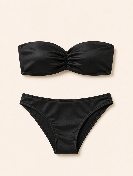 MIRABEL bandeau bikini zwart Maison Noor