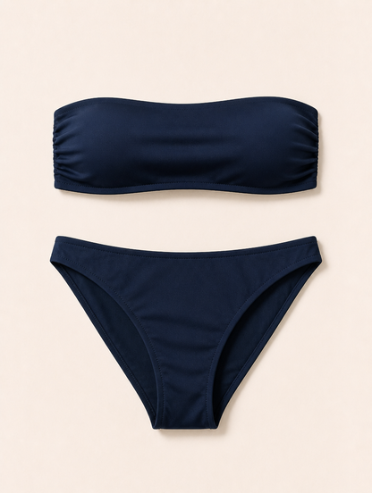 MIRABEL bandeau bikini navy