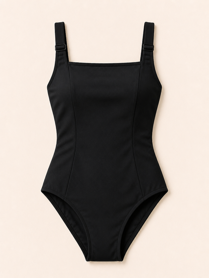 ROSALIE square-neck vintage badpak zwart Maison Noor