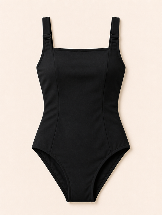 ROSALIE square-neck vintage badpak zwart Maison Noor