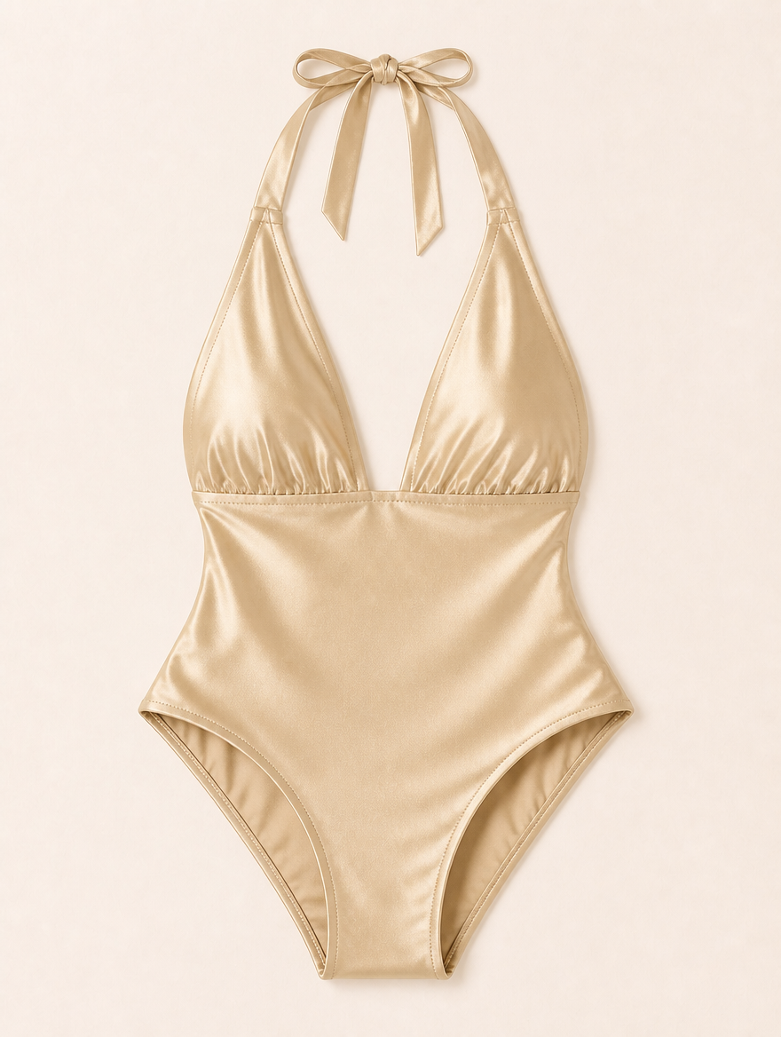 LEONIE halter badpak champagne