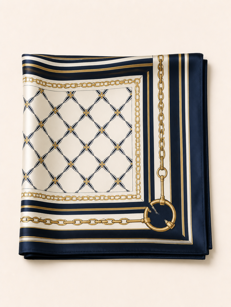 VIRGINIE zijden sjaal foulard print Maison Noor