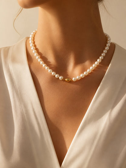 EMILIENNE parelketting lifestyle close-up