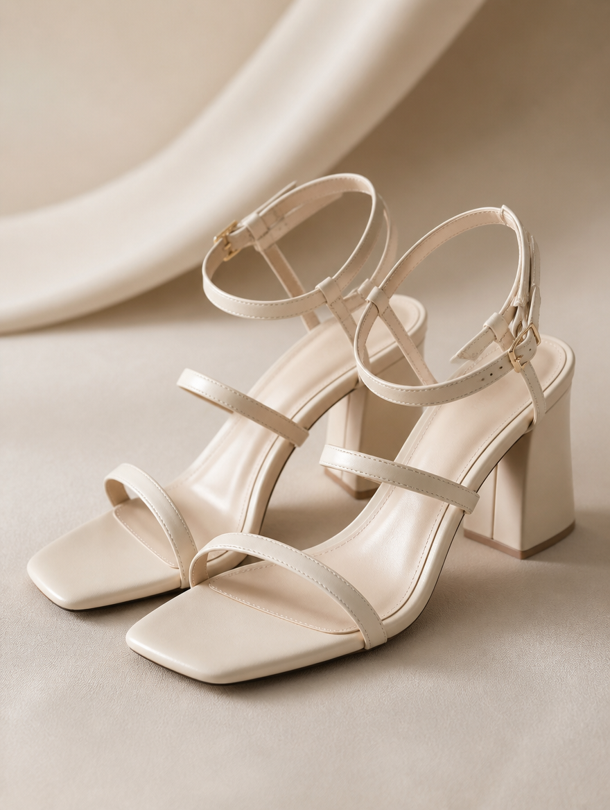 BÉATRICE Hak Sandalen Crème