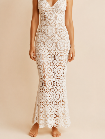 LISELOTTE Gehaakte Maxi Jurk - headless model