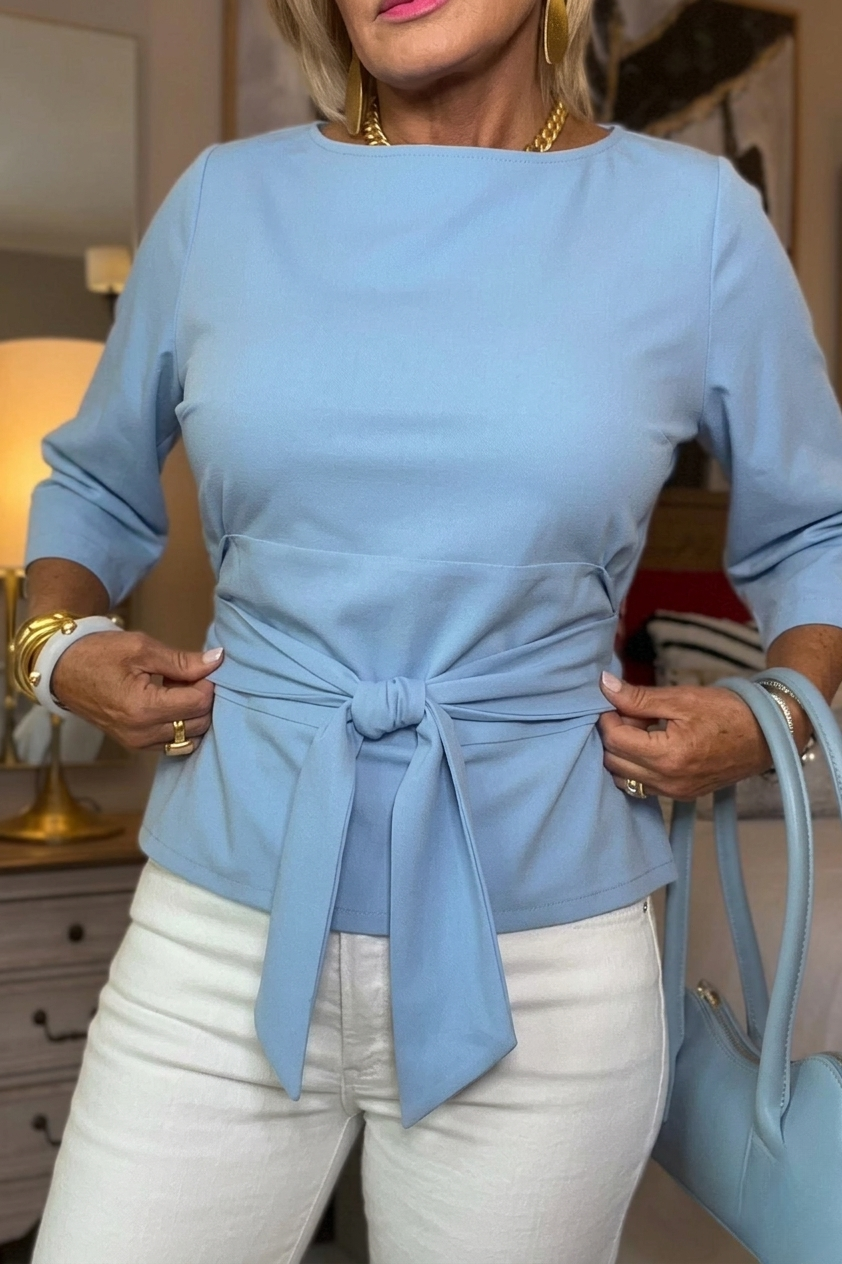 Monica | Stijlvolle Strik Taille Top